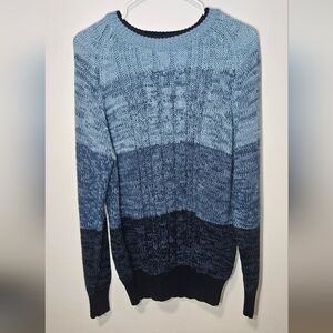 Vtg Sweater Graphix Sweater Mens L Pullover 90s Blue Color Block Biggie Carlton